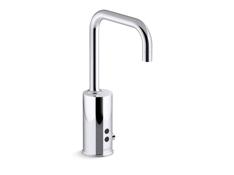 Gooseneck Touchless single-hole lavatory faucet with Insight™ sensor technology and temperature mixer, DC-powered, less drain, 0.35 gpm