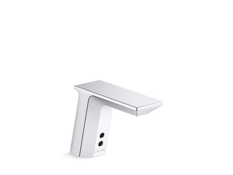 Geometric Touchless single-hole lavatory faucet with Insight™ sensor technology, DC-powered, less drain, 0.35 gpm