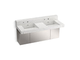 Constellation™ 60" wall-mount basin lavatory system with backsplash