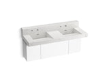 Constellation™ 60" wall-mount basin lavatory system with backsplash