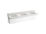 Constellation™ 90" wall-mount basin lavatory system with backsplash