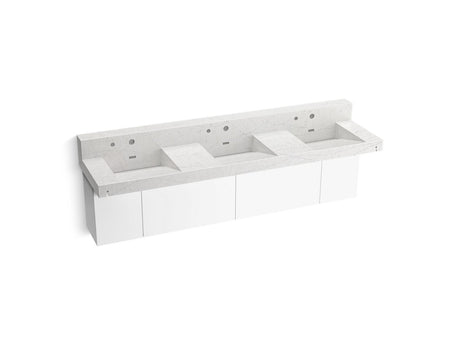 Constellation™ 90" wall-mount basin lavatory system with backsplash