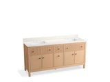 Malin™ by Studio McGee 72" bathroom vanity cabinet with sinks and quartz top