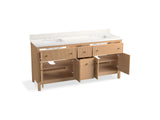 Malin™ by Studio McGee 72" bathroom vanity cabinet with sinks and quartz top