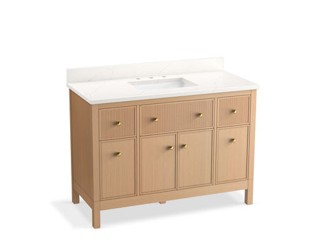 Malin™ by Studio McGee 48" bathroom vanity cabinet with sink and quartz top
