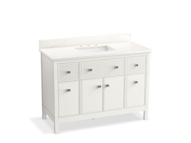 Malin™ by Studio McGee 48" bathroom vanity cabinet with sink and quartz top