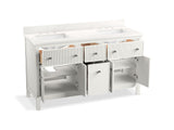 Malin™ by Studio McGee 60" bathroom vanity cabinet with sinks and quartz top