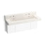 Constellation™ 60" wall-mount trough lavatory system with backsplash