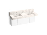 Constellation™ 60" wall-mount basin lavatory system with backsplash