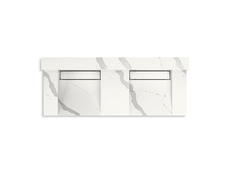 Constellation™ 60" wall-mount basin lavatory system with backsplash