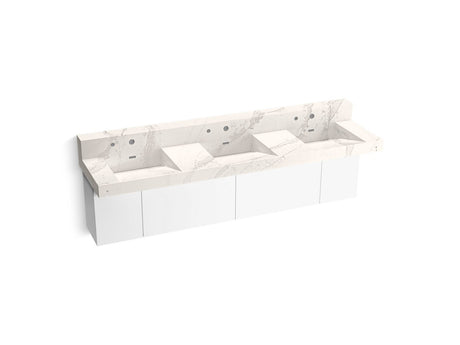Constellation™ 90" wall-mount basin lavatory system with backsplash