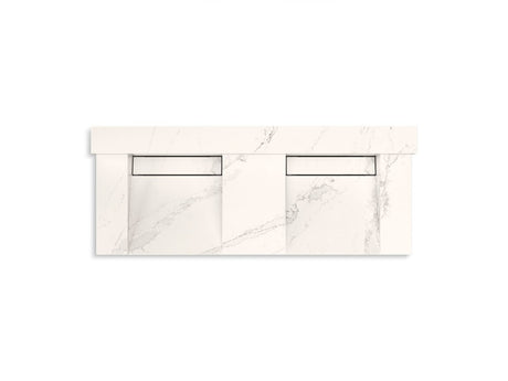 Constellation™ 60" wall-mount basin lavatory system with backsplash