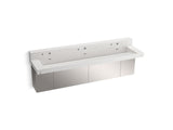 Constellation™ 90" wall-mount trough lavatory system with backsplash