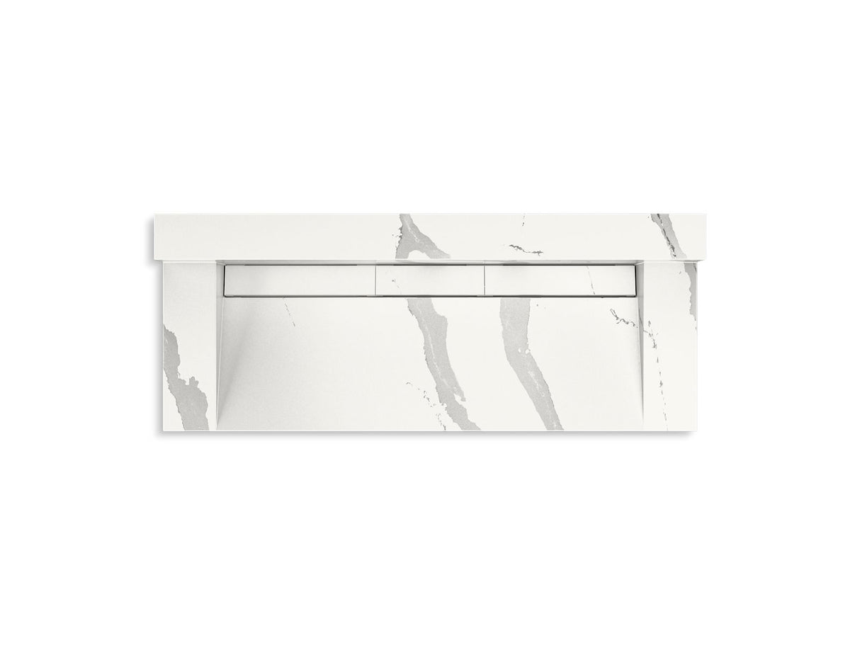 Constellation™ 60" wall-mount trough lavatory system with backsplash