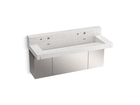 Constellation™ 60" wall-mount trough lavatory system with backsplash