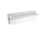 Constellation™ 90" wall-mount trough lavatory system with backsplash