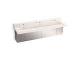 Constellation™ 90" wall-mount trough lavatory system with backsplash
