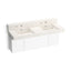 Constellation™ 60" wall-mount basin lavatory system with backsplash