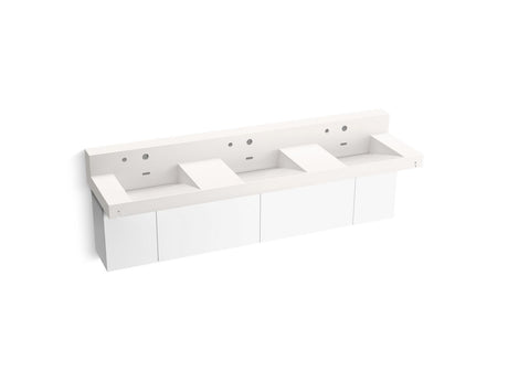 Constellation™ 90" wall-mount basin lavatory system with backsplash