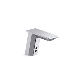 Geometric Touchless single-hole lavatory faucet with Insight™ sensor technology, HES-powered, less drain, 0.35 gpm