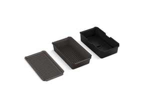 Three-piece workstation sink accessory set
