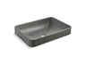 WasteLAB™ Vox® 23" rectangular vessel bathroom sink, no overflow