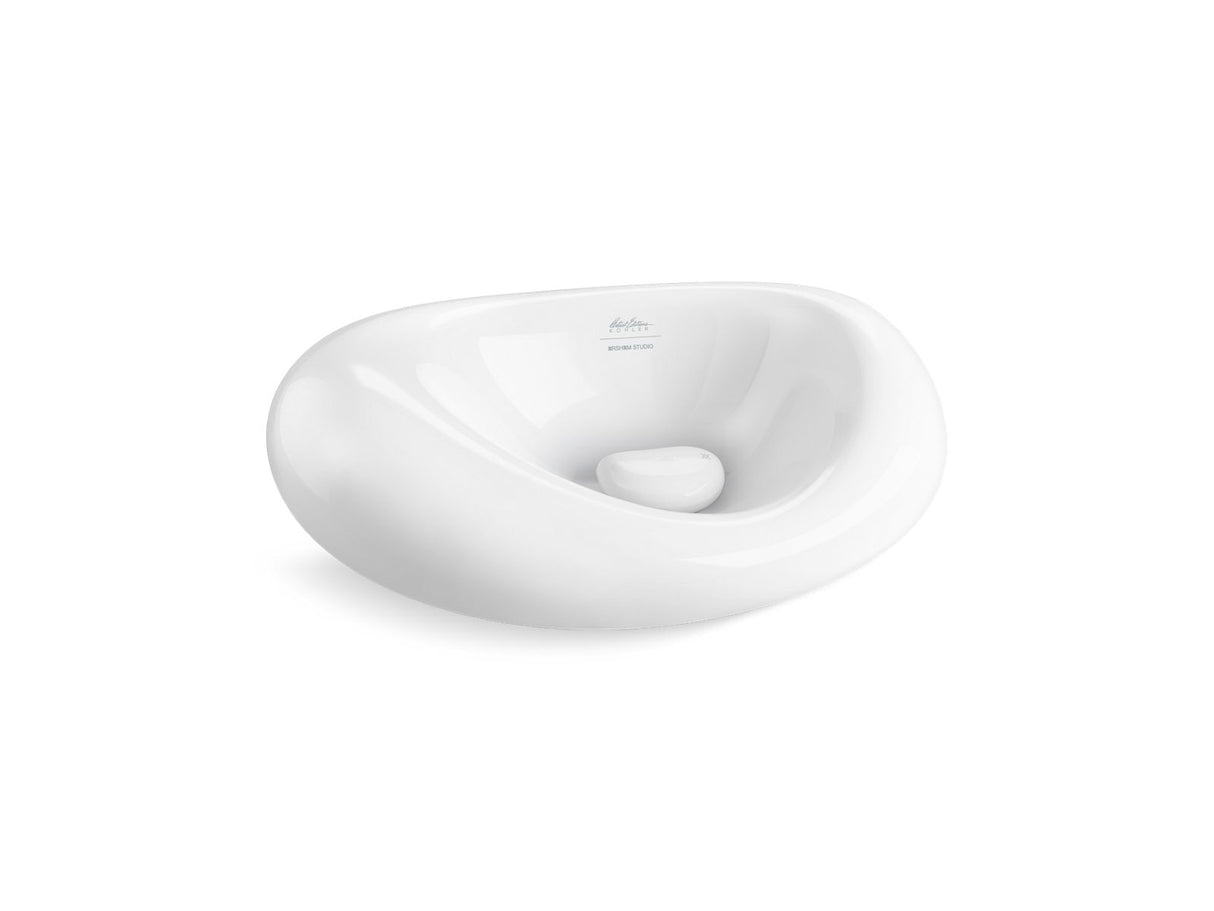 Landshapes® by Daniel Arsham 21-1/2" oval vessel bathroom sink, no overflow