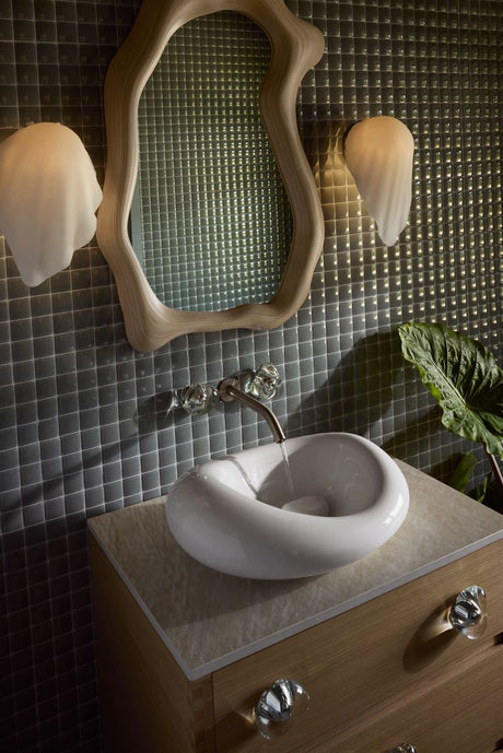 Landshapes® by Daniel Arsham 21-1/2" oval vessel bathroom sink, no overflow