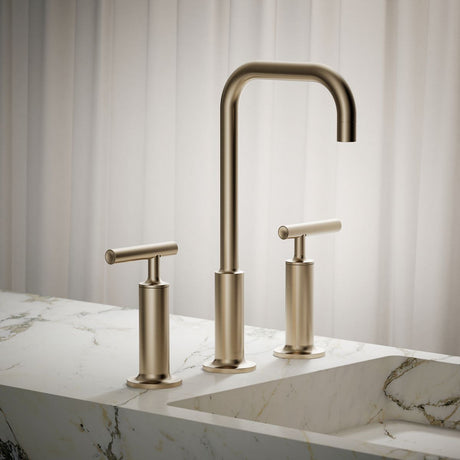 Purist® Widespread bathroom sink faucet with Lever handles, 1.2 gpm