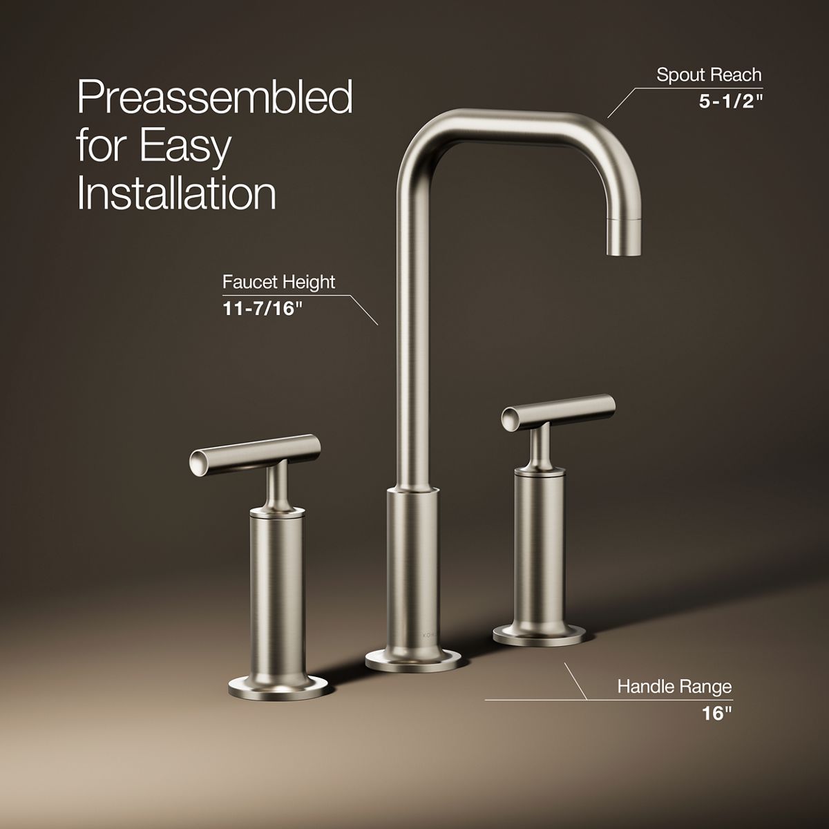 Purist® Widespread bathroom sink faucet with Lever handles, 1.2 gpm