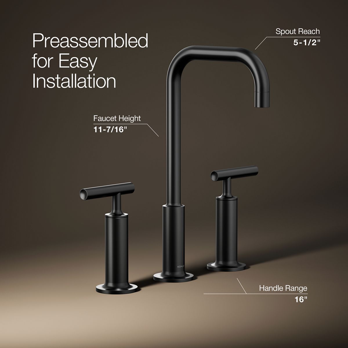 Purist® Widespread bathroom sink faucet with Lever handles, 1.2 gpm