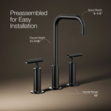 Purist® Widespread bathroom sink faucet with Lever handles, 1.2 gpm