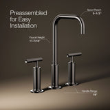 Purist® Widespread bathroom sink faucet with Lever handles, 1.2 gpm