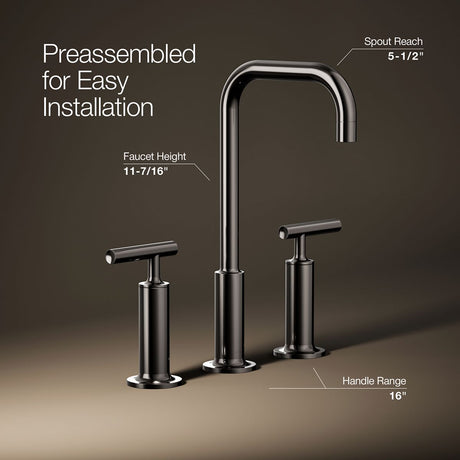 Purist® Widespread bathroom sink faucet with Lever handles, 1.2 gpm