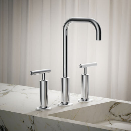 Purist® Widespread bathroom sink faucet with Lever handles, 1.2 gpm