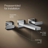 Parallel® Wall-mount bathroom sink faucet trim, 1.2 gpm