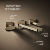 Parallel® Wall-mount bathroom sink faucet trim, 1.2 gpm