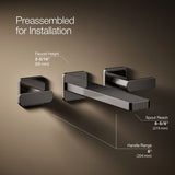 Parallel® Wall-mount bathroom sink faucet trim, 1.2 gpm