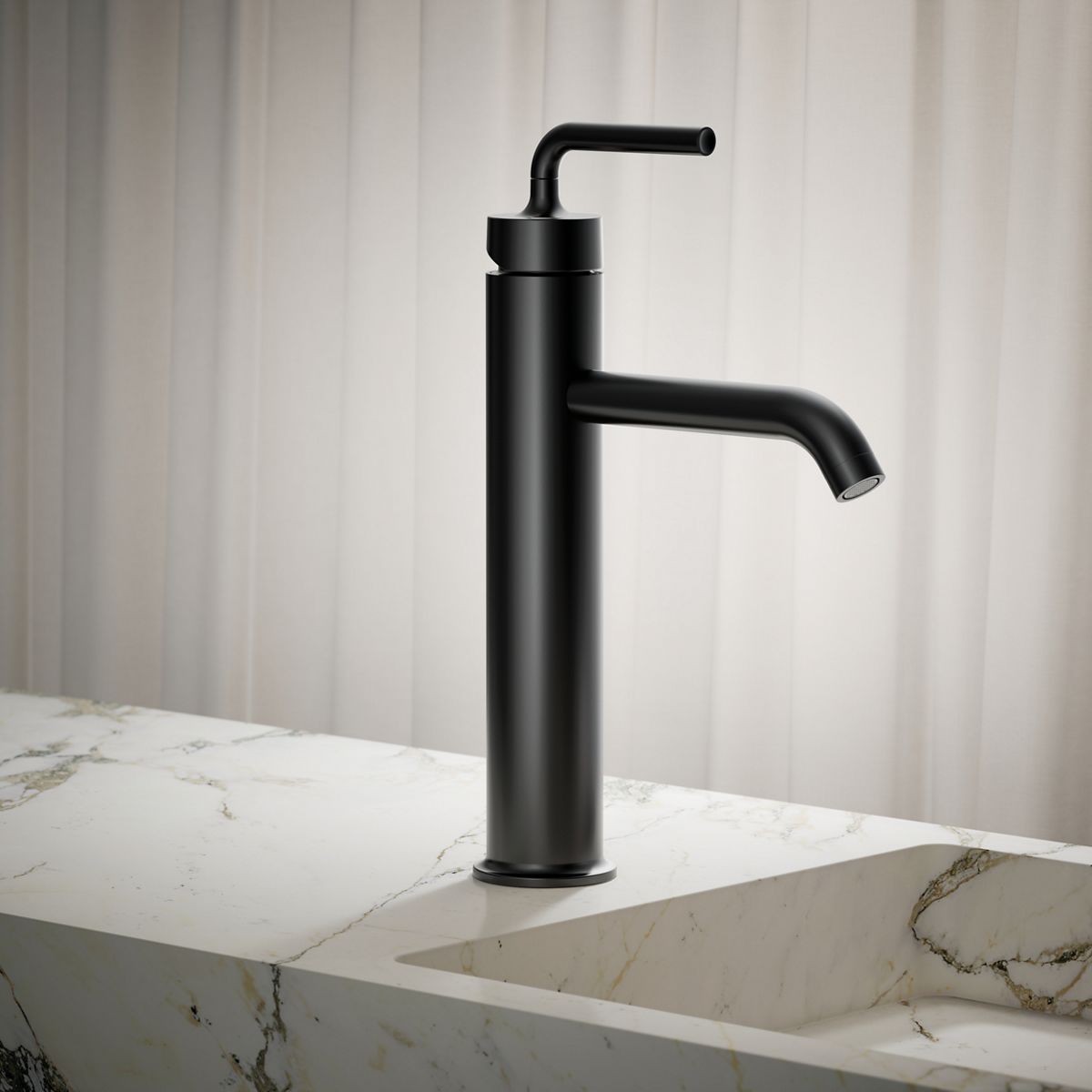 Purist® Tall single-handle bathroom sink faucet with Lever handle, 1.2 gpm