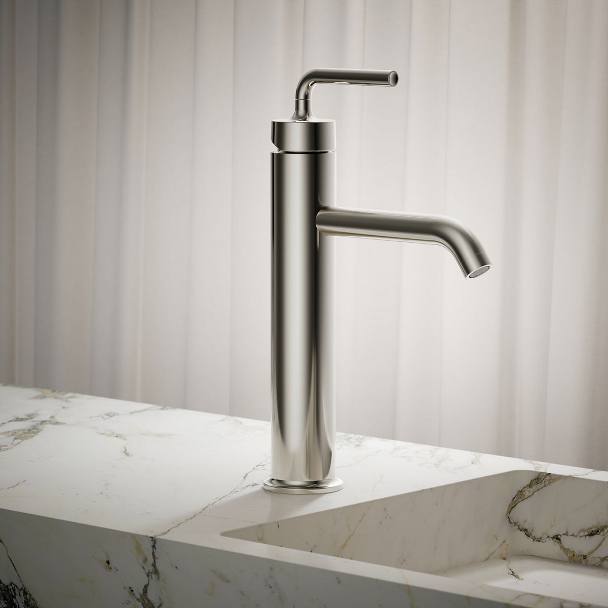 Purist® Tall single-handle bathroom sink faucet with Lever handle, 1.2 gpm