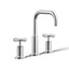 Purist® Widespread bathroom sink faucet with Cross handles, 1.2 gpm