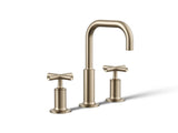 Purist® Widespread bathroom sink faucet with Cross handles, 1.2 gpm