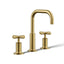 Purist® Widespread bathroom sink faucet with Cross handles, 1.2 gpm