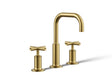 Purist® Widespread bathroom sink faucet with Cross handles, 1.2 gpm