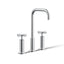 Purist® Widespread bathroom sink faucet with Cross handles, 1.2 gpm