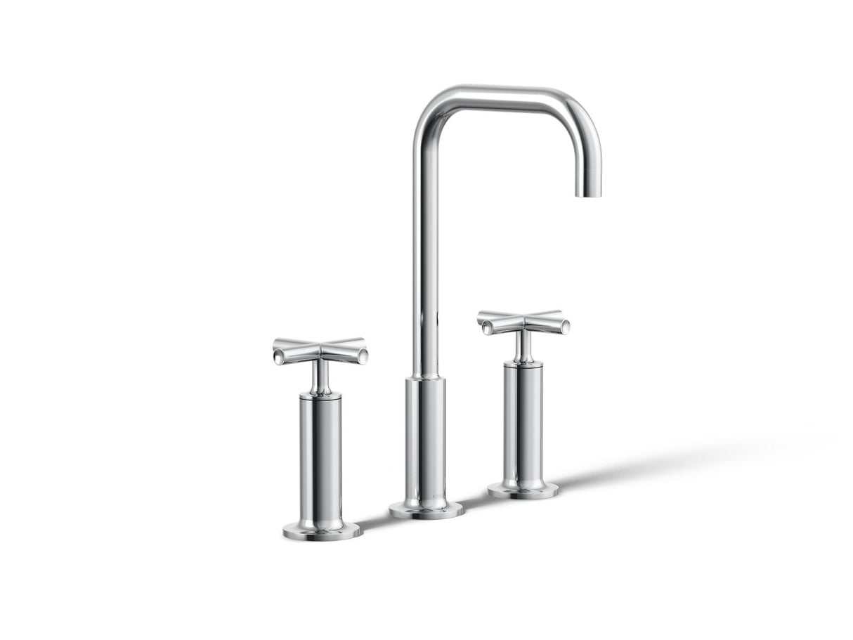 Purist® Widespread bathroom sink faucet with Cross handles, 1.2 gpm