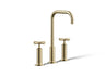 Purist® Widespread bathroom sink faucet with Cross handles, 1.2 gpm