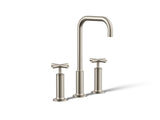 Purist® Widespread bathroom sink faucet with Cross handles, 1.2 gpm