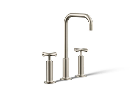 Purist® Widespread bathroom sink faucet with Cross handles, 1.2 gpm