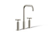 Purist® Widespread bathroom sink faucet with Cross handles, 1.2 gpm
